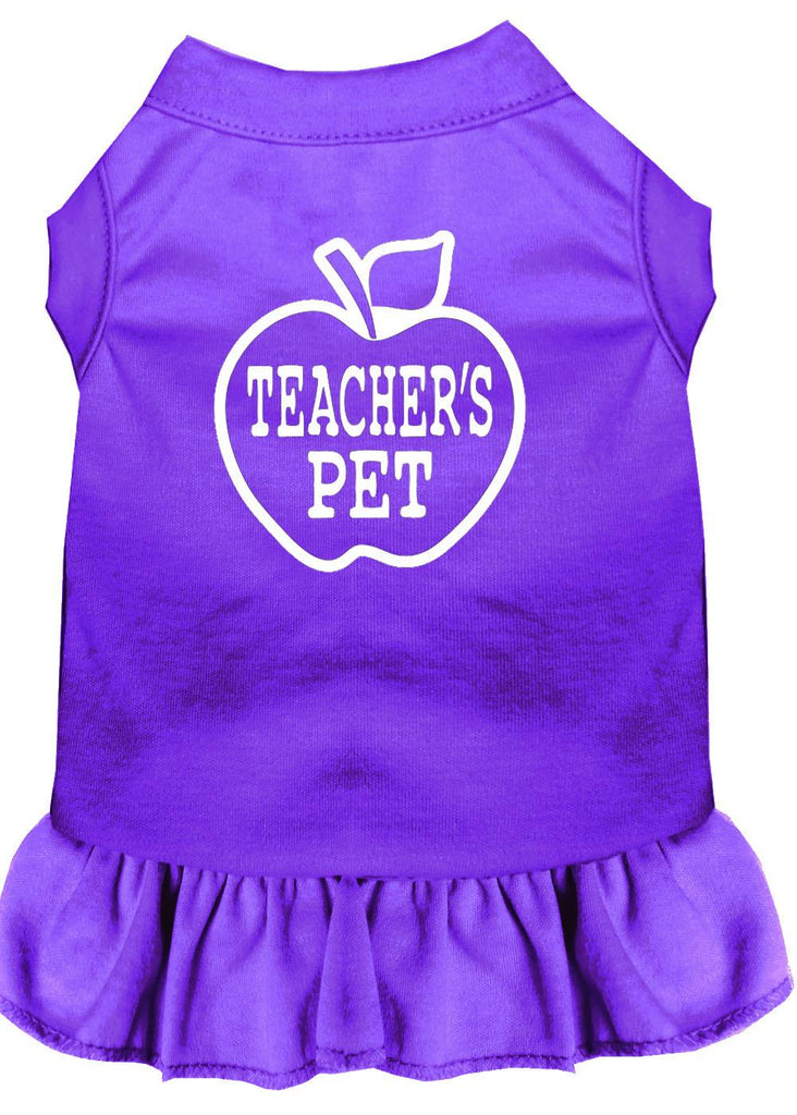 Teachers Pet Screen Print Dress Purple 4x (22)