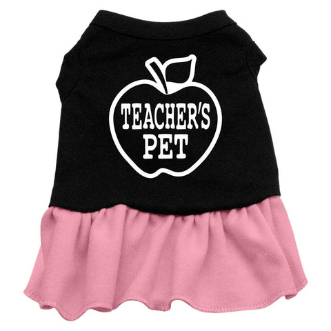 Teachers Pet Screen Print Dress Black with Pink Lg (14)