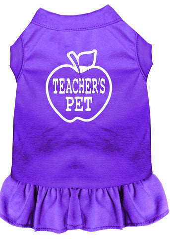 Teachers Pet Screen Print Dress Purple Lg (14)