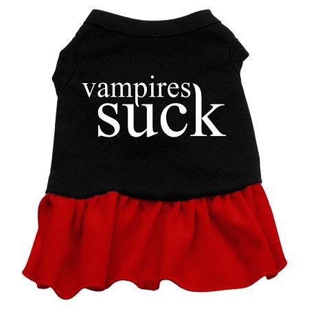 Vampires Suck Screen Print Dress Black with Red XL (16)