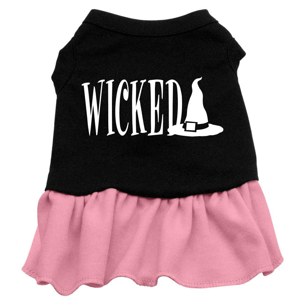 Wicked Screen Print Dress Black with Pink Lg (14)