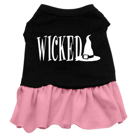 Wicked Screen Print Dress Black with Pink XL (16)