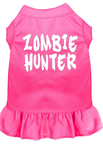 Zombie Hunter Screen Print Dress Bright Pink 4x (22)