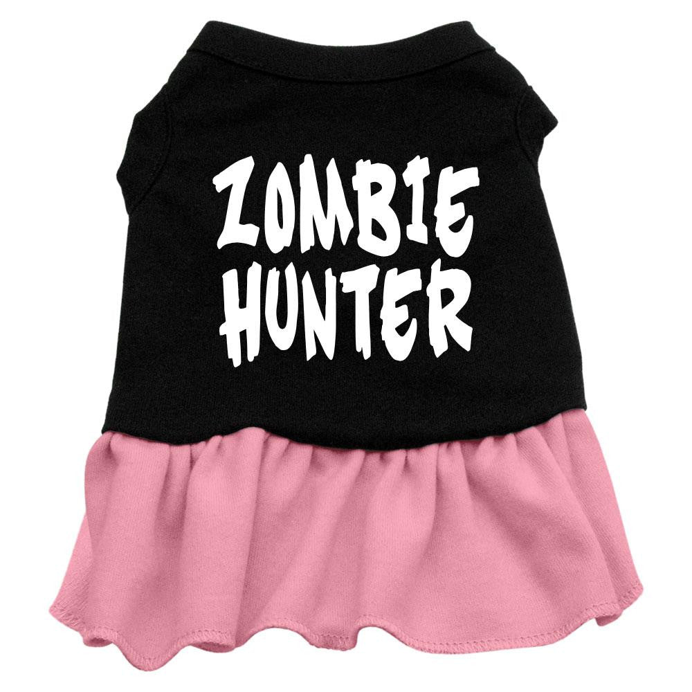 Zombie Hunter Screen Print Dress Black with Pink Sm (10)