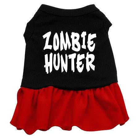 Zombie Hunter Screen Print Dress Black with Red Sm (10)