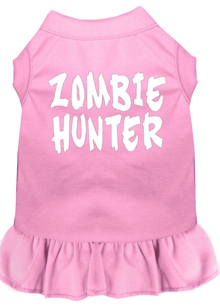 Zombie Hunter Screen Print Dress Light Pink Xs (8)