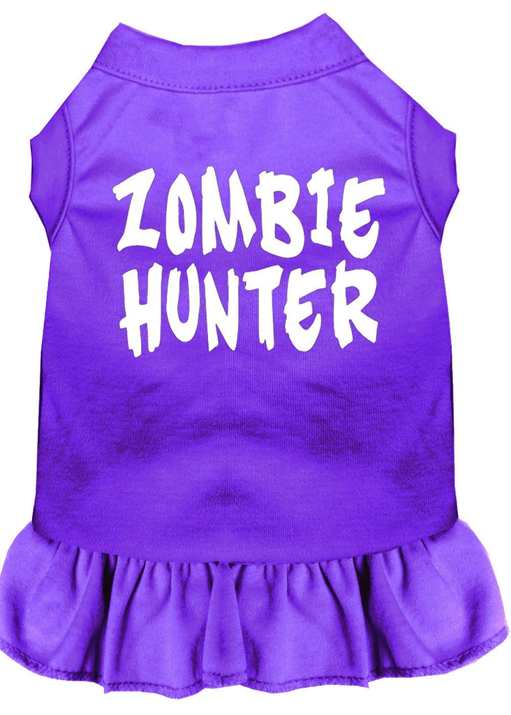 Zombie Hunter Screen Print Dress Purple Xs (8)