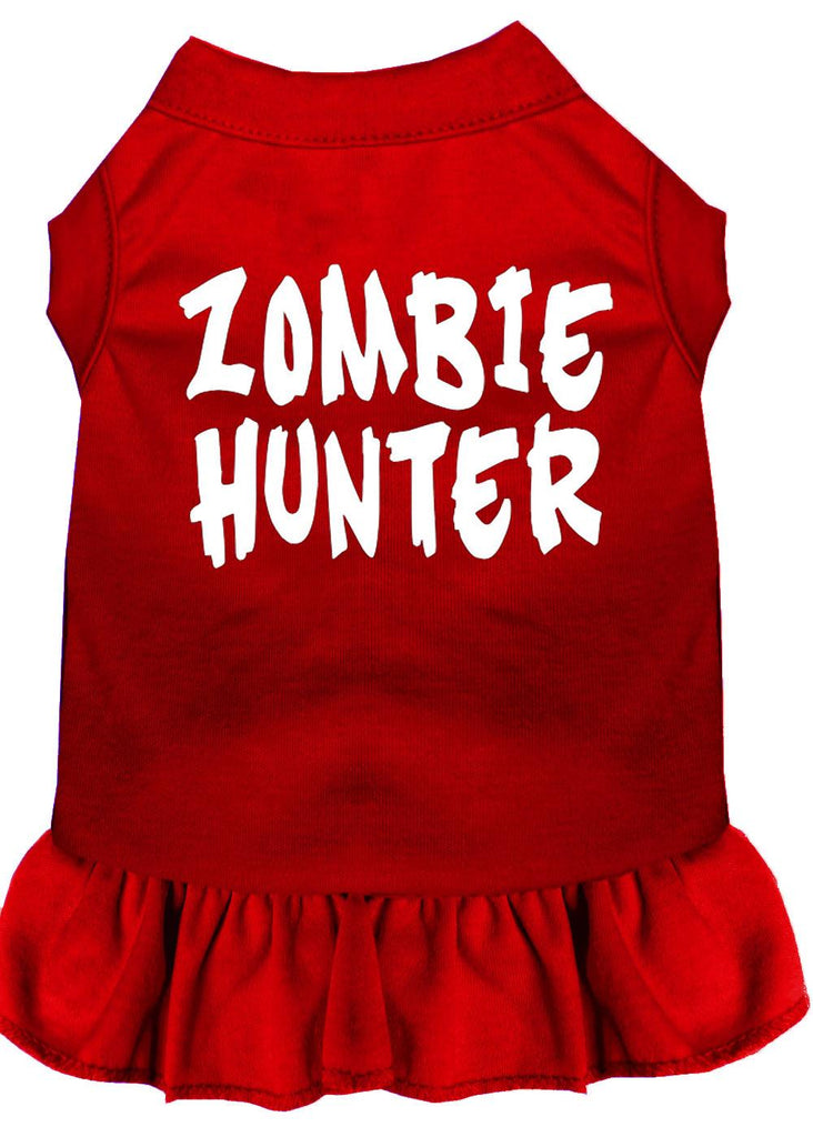 Zombie Hunter Screen Print Dress Red Xs (8)