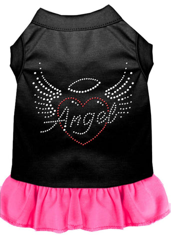 Angel Heart Rhinestone Dress Black With Bright Pink Xs (8)