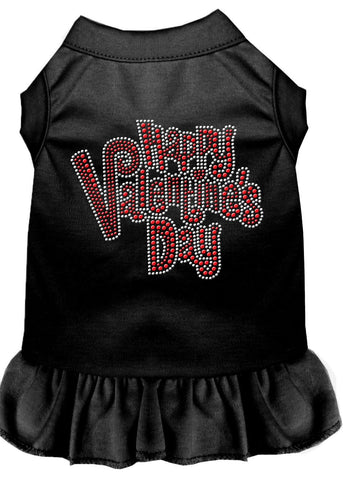 Happy Valentines Day Rhinestone Dress Black Med (12)