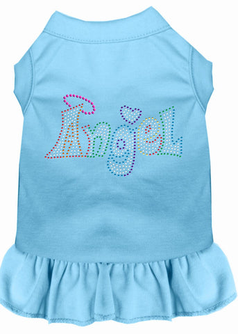 Technicolor Angel Rhinestone Pet Dress Baby Blue 4x (22)