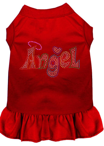 Technicolor Angel Rhinestone Pet Dress Red 4x (22)