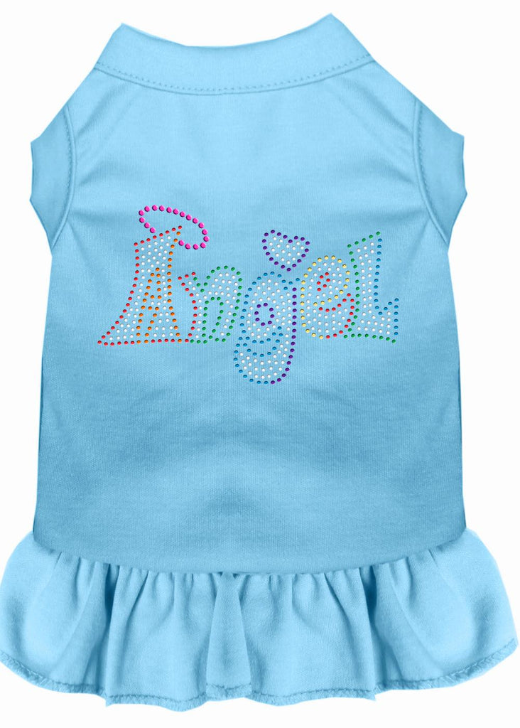 Technicolor Angel Rhinestone Pet Dress Baby Blue Lg (14)