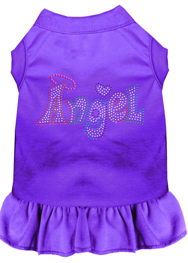 Technicolor Angel Rhinestone Pet Dress Purple Lg (14)