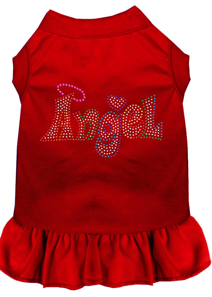 Technicolor Angel Rhinestone Pet Dress Red Sm (10)