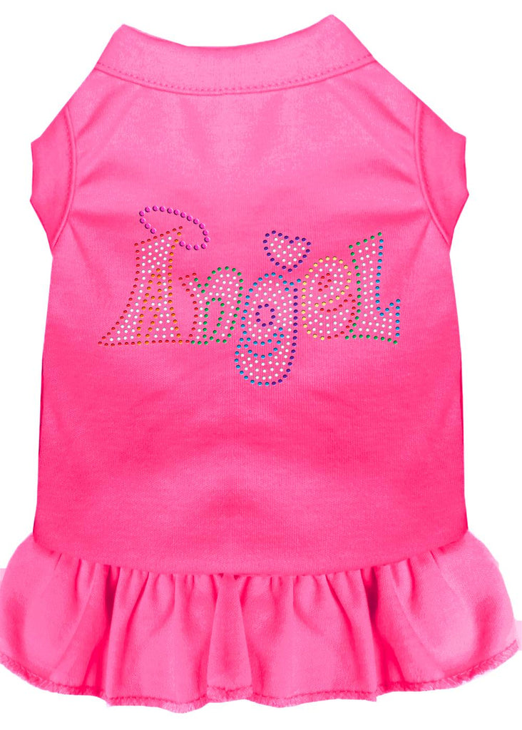 Technicolor Angel Rhinestone Pet Dress Bright Pink Xs (8)