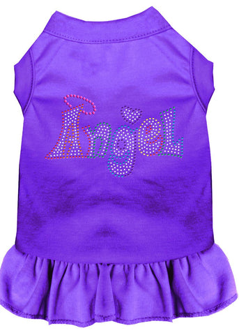 Technicolor Angel Rhinestone Pet Dress Purple Xs (8)