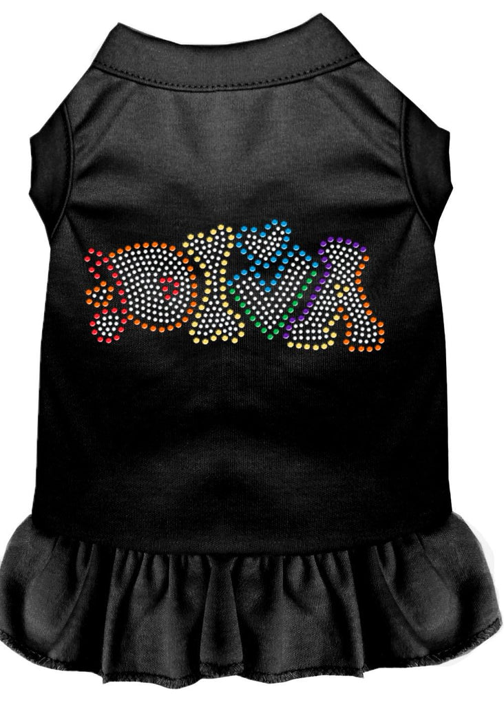 Technicolor Diva Rhinestone Pet Dress Black 4x (22)