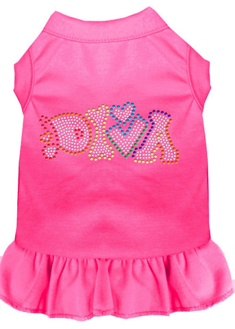 Technicolor Diva Rhinestone Pet Dress Bright Pink 4x (22)