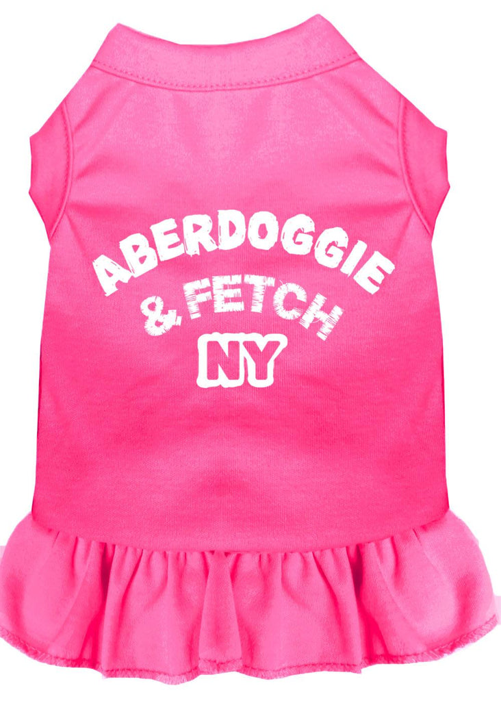 Aberdoggie Ny Screen Print Dress Bright Pink 4x (22)