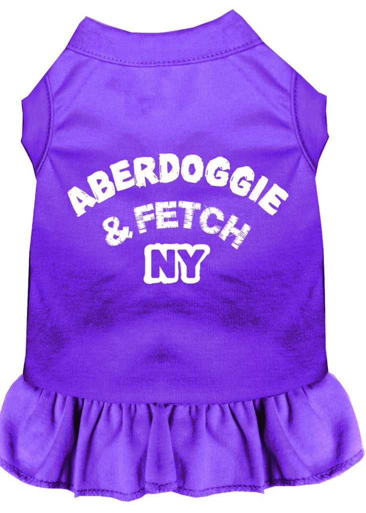 Aberdoggie Ny Screen Print Dress Purple 4x (22)