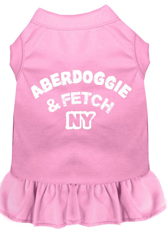 Aberdoggie Ny Screen Print Dress Light Pink Lg (14)