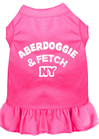 Aberdoggie Ny Screen Print Dress Bright Pink Xxl (18)