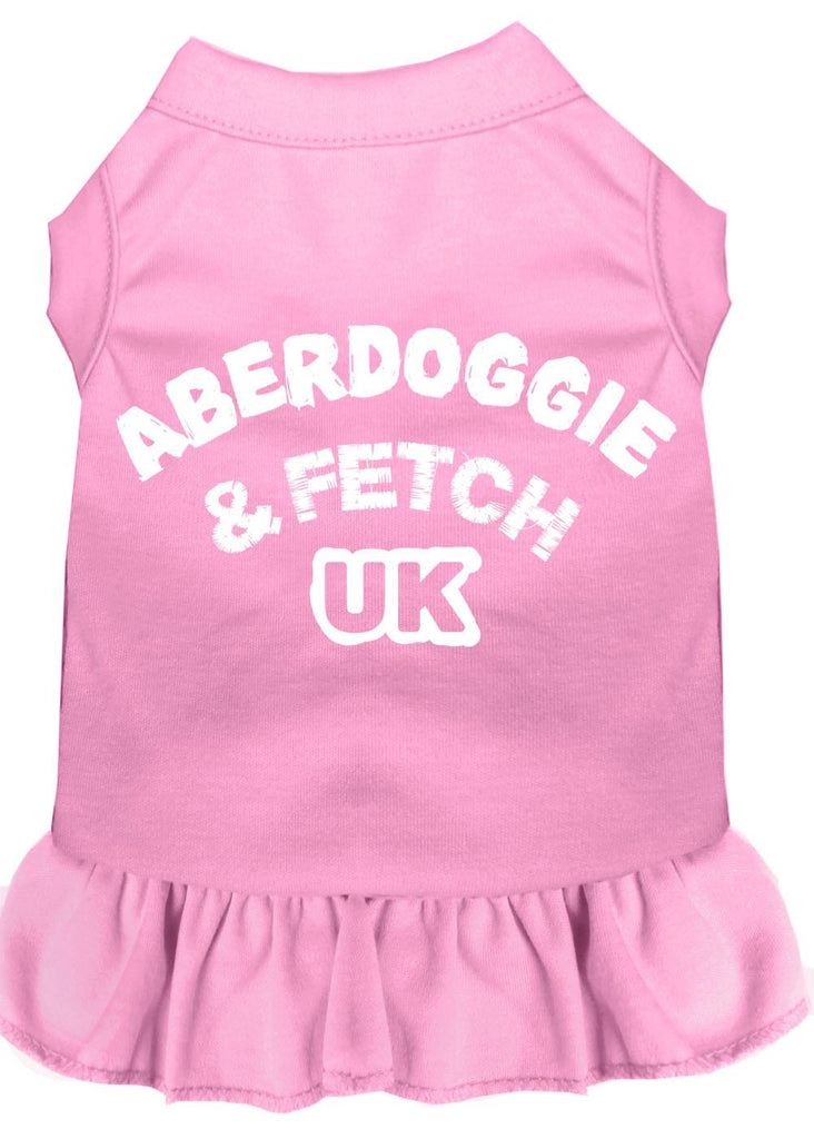 Aberdoggie Uk Screen Print Dress Light Pink Lg (14)