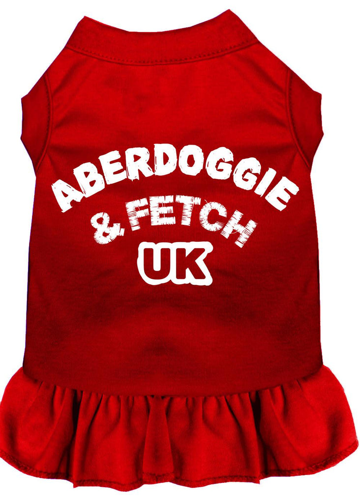 Aberdoggie Uk Screen Print Dress Red Lg (14)