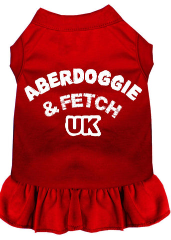 Aberdoggie Uk Screen Print Dress Red Lg (14)