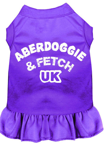 Aberdoggie Uk Screen Print Dress Purple Med (12)