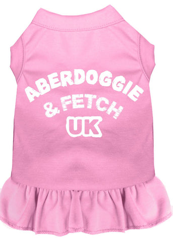 Aberdoggie Uk Screen Print Dress Light Pink Xs (8)