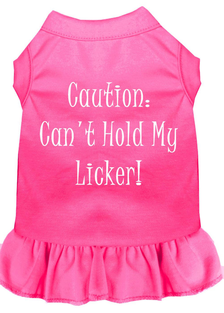 Can't Hold My Licker Screen Print Dress Bright Pink 4x (22)