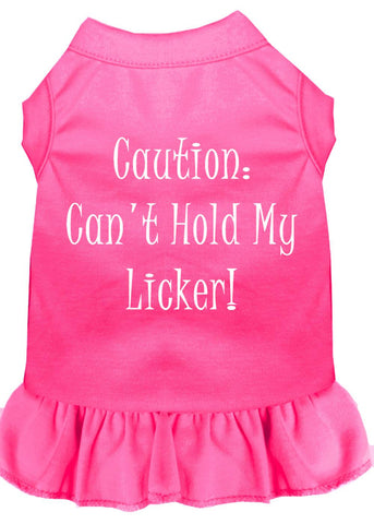 Can't Hold My Licker Screen Print Dress Bright Pink 4x (22)