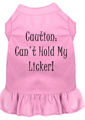 Can't Hold My Licker Screen Print Dress Light Pink 4x (22)