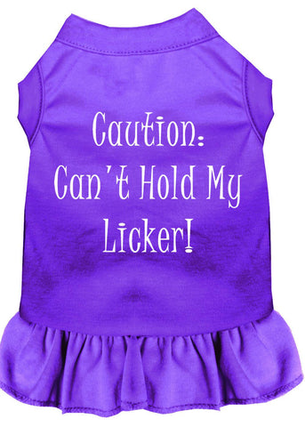 Can't Hold My Licker Screen Print Dress Purple 4x (22)