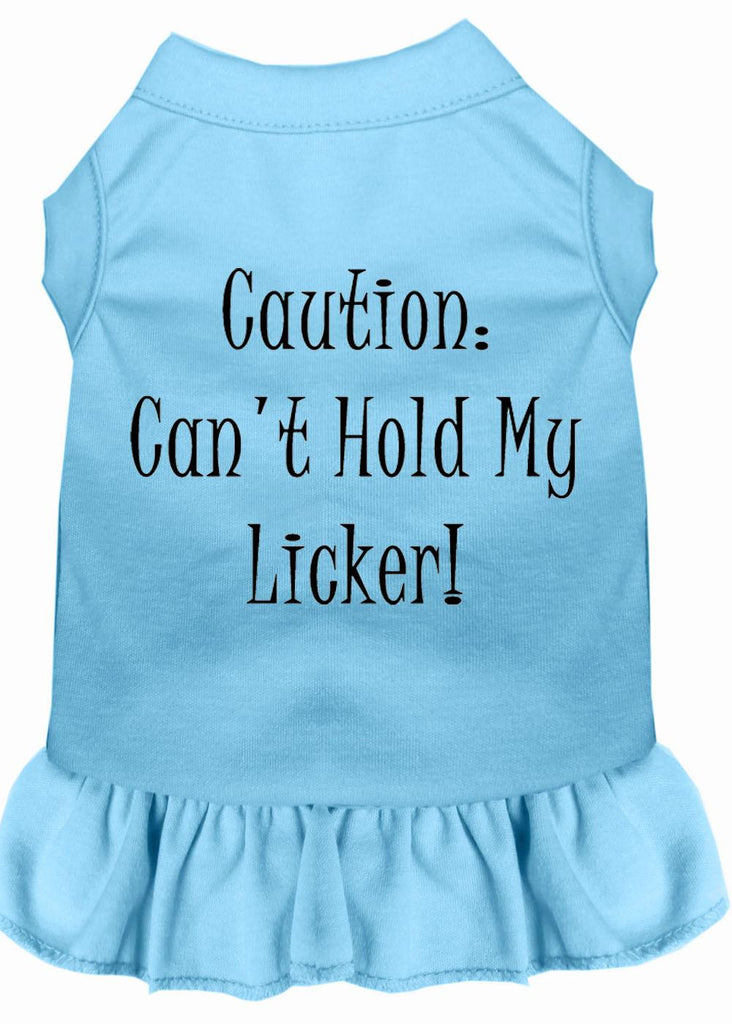 Can't Hold My Licker Screen Print Dress Baby Blue Med (12)