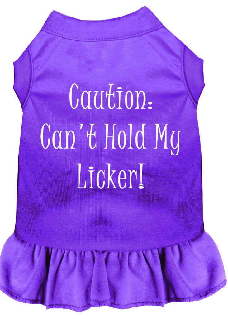 Can't Hold My Licker Screen Print Dress Purple Xl (16)