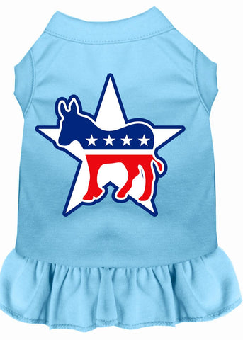 Democrat Screen Print Dress Baby Blue 4x (22)