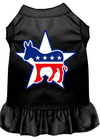 Democrat Screen Print Dress Black Lg (14)