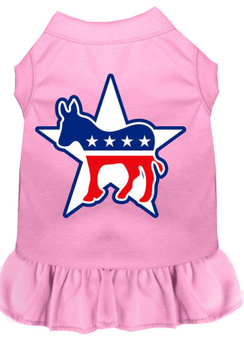 Democrat Screen Print Dress Light Pink Sm (10)