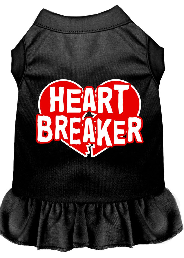 Heart Breaker Screen Print Dress Black 4x (22)