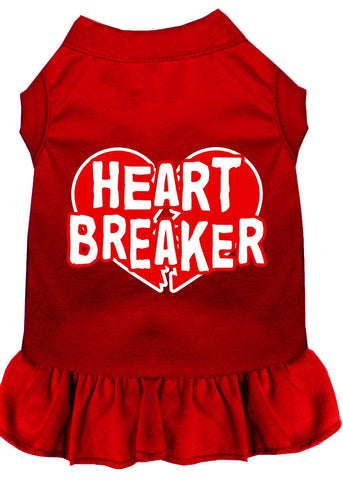 Heart Breaker Screen Print Dress Red Med (12)