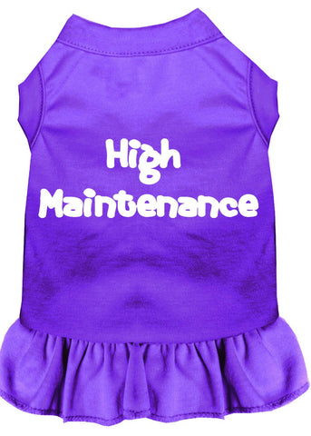 High Maintenance Screen Print Dress Purple Lg (14)