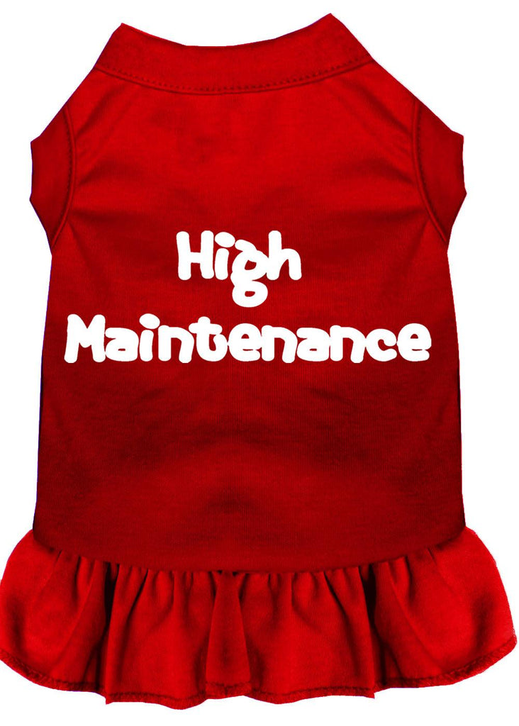 High Maintenance Screen Print Dress Red Lg (14)