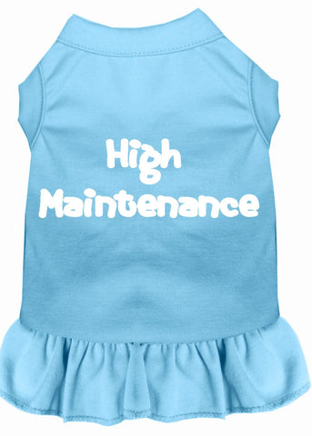 High Maintenance Screen Print Dress Baby Blue Xs (8)