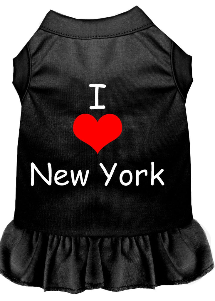 I Heart New York Screen Print Dress Black Xs (8)