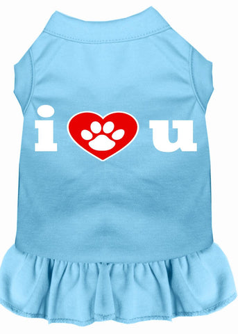 I Heart You Screen Print Dress Baby Blue Lg (14)