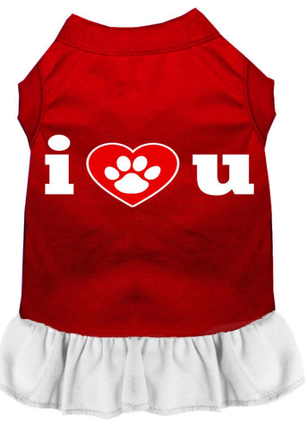 I Heart You Screen Print Dress Red With White Lg (14)