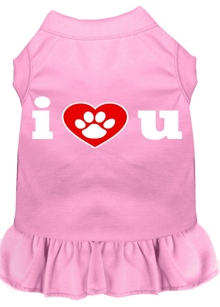 I Heart You Screen Print Dress Light Pink Xxl (18)